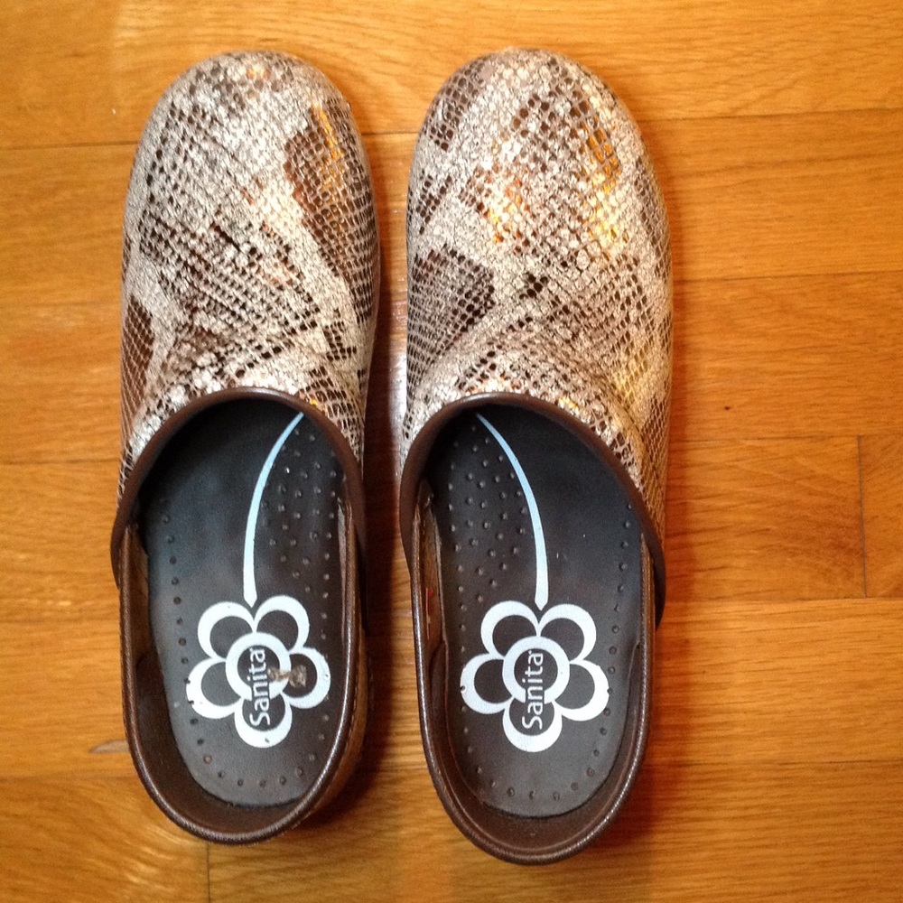 Sanita Clogs Snakeskin pattern